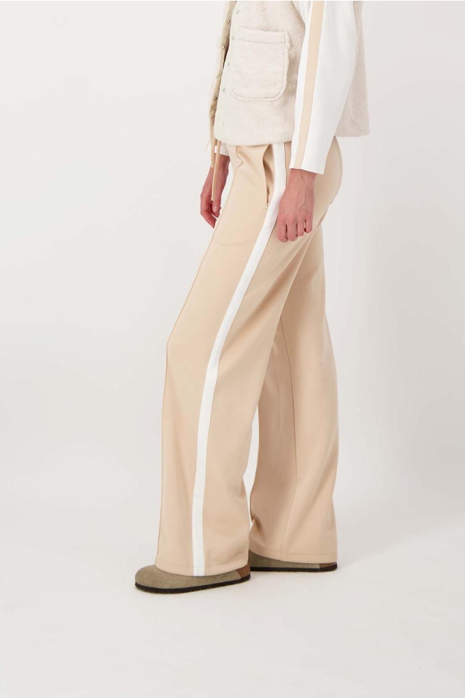 JERSEY BROEK MET BIES 0303-080 7247 BEIGE/OFF WHITE